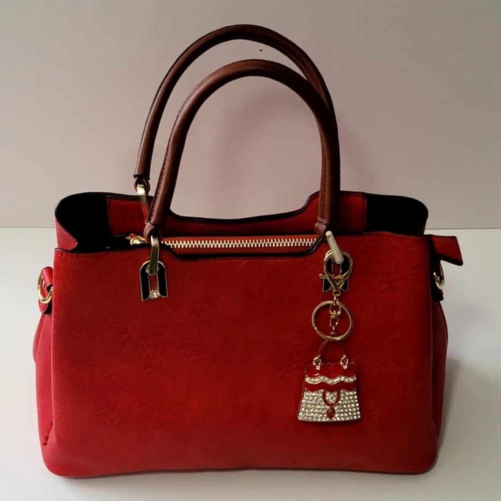 Women's Red/Black Bag Large Crosbody/Handbody 7.5 in High